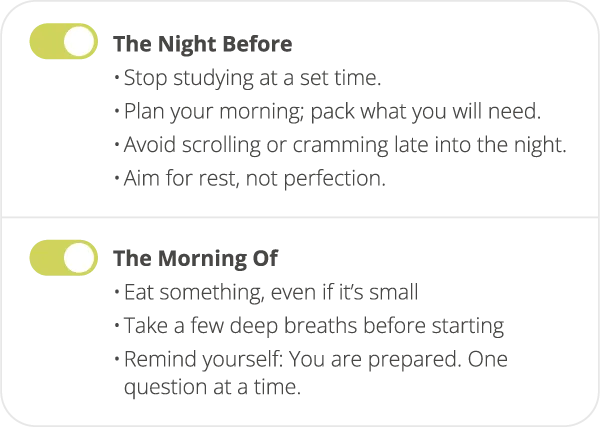Preparing Your Mind for Exam Day