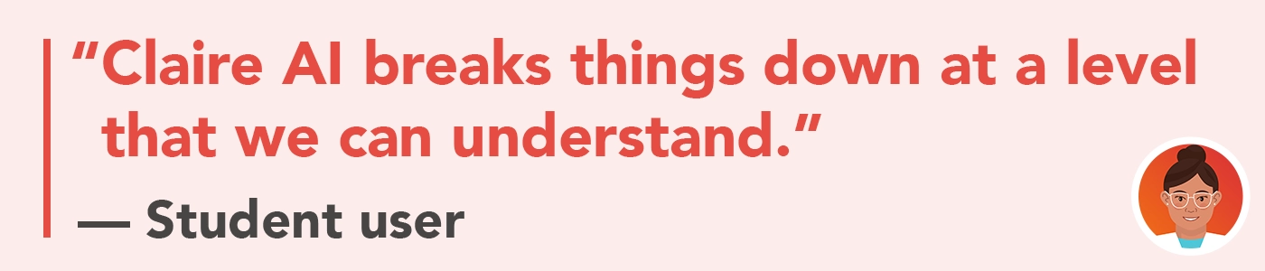 A student user said: 