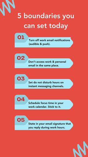 5 boundaries to set today Setting work boundaries can reduce burnout