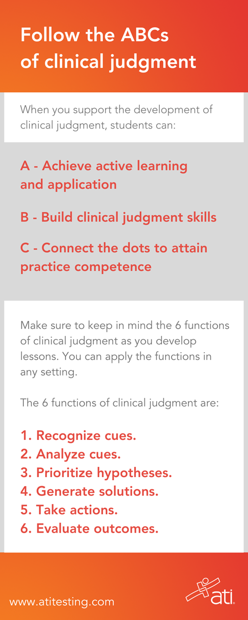 Download an easy tip sheet to build students' clinical judgment