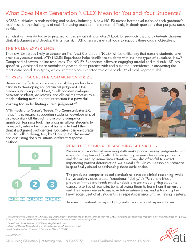 INDUSTRY BULLETIN - Next Gen NCLEX - page 2 INDUSTRY BULLETIN - Next Gen NCLEX - page 2