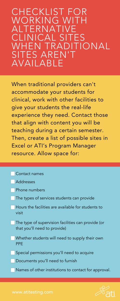 Check list for clinical facilities Check list for clinical facilities