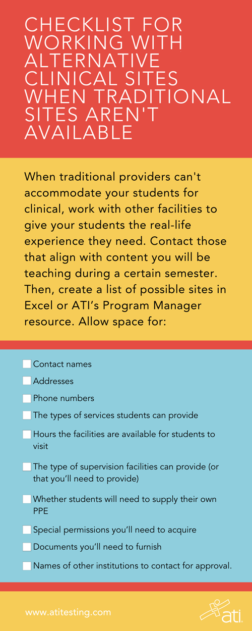 Check list for clinical facilities