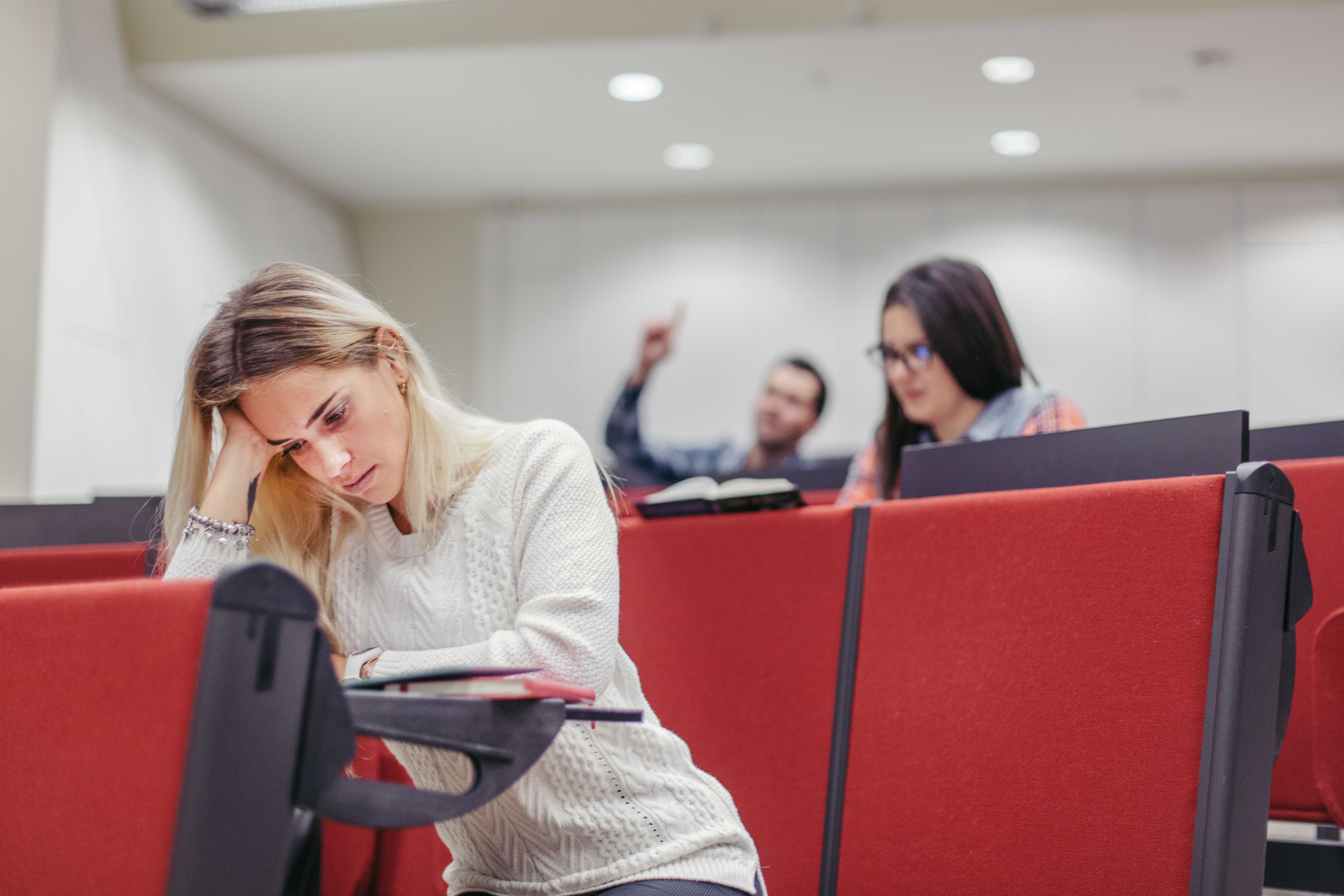 Group of students in college classroom