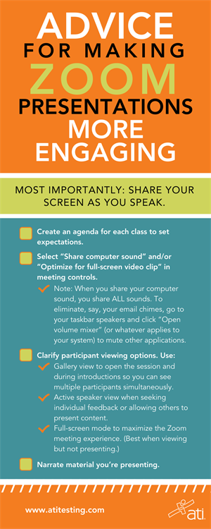 Advice for making Zoom presentations more engaging Advice for making Zoom presentations more engaging
