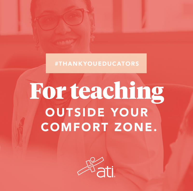 Thank you for teaching outside your comfort zone