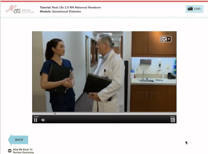 Screen shot of Real Life from ATI Nursing Education