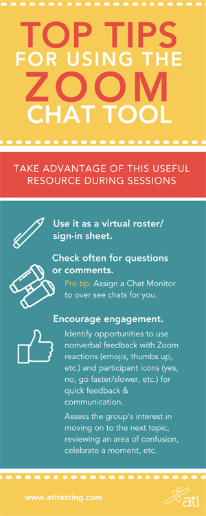 Tips to use the Zoom chat tool Tips to use the Zoom chat tool