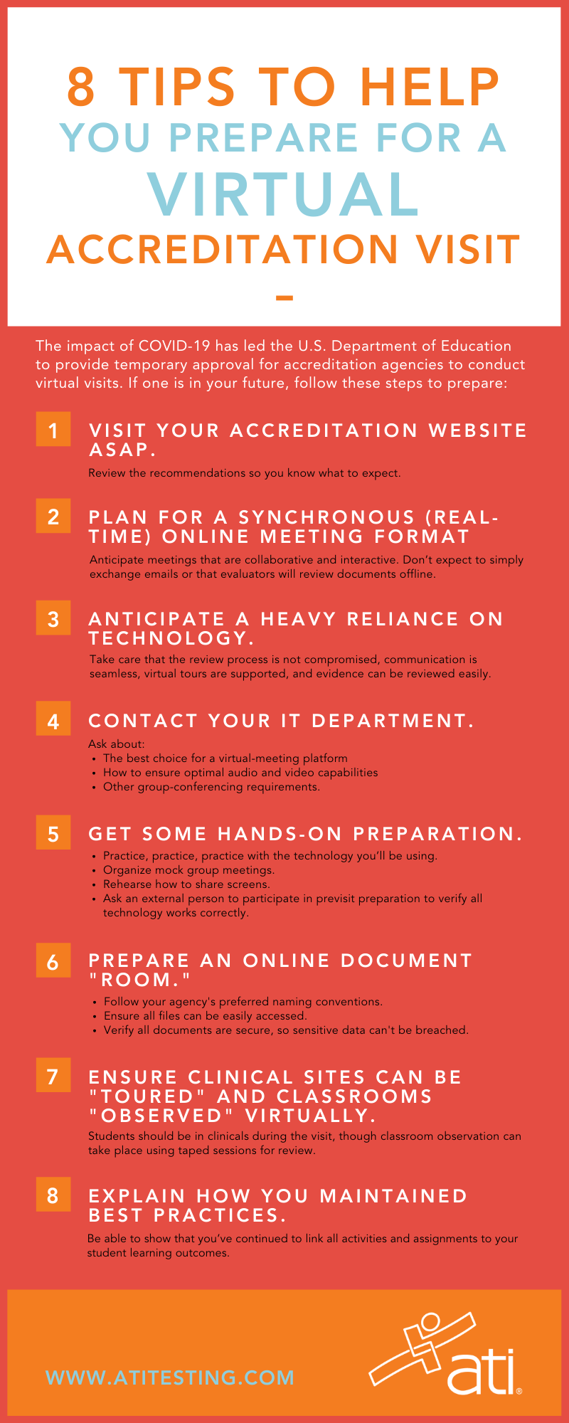 8 tips to help you prepare for a virtual accreditation visit