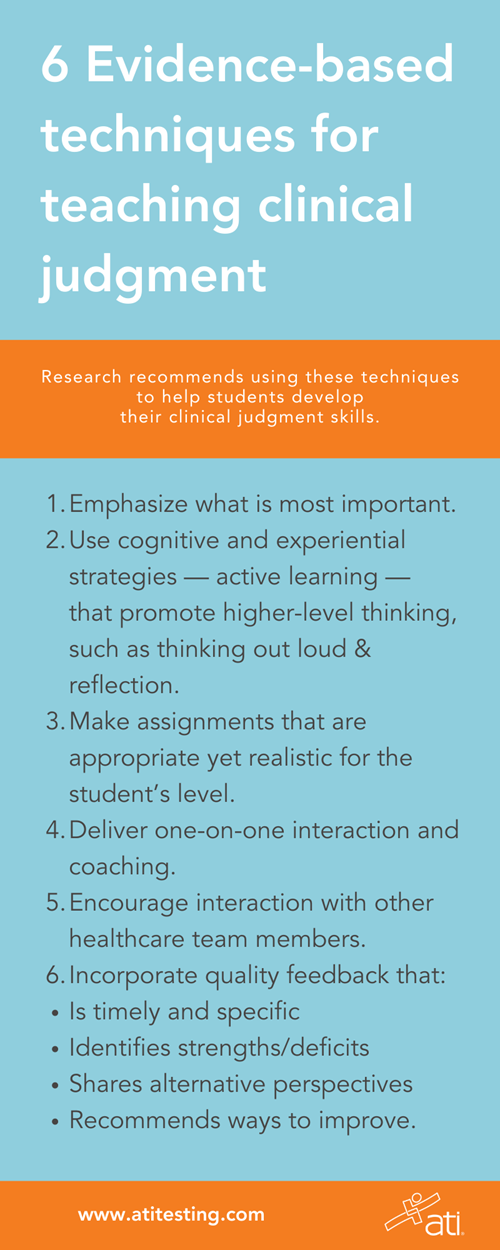 Enhance clinical judgment skills