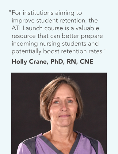 Holly Crane, PhD, RN, CNE Holly Crane is team leader for the ADN program at Meridian Community College