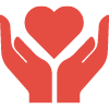 heart in hands icon