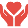 heart in hands icon