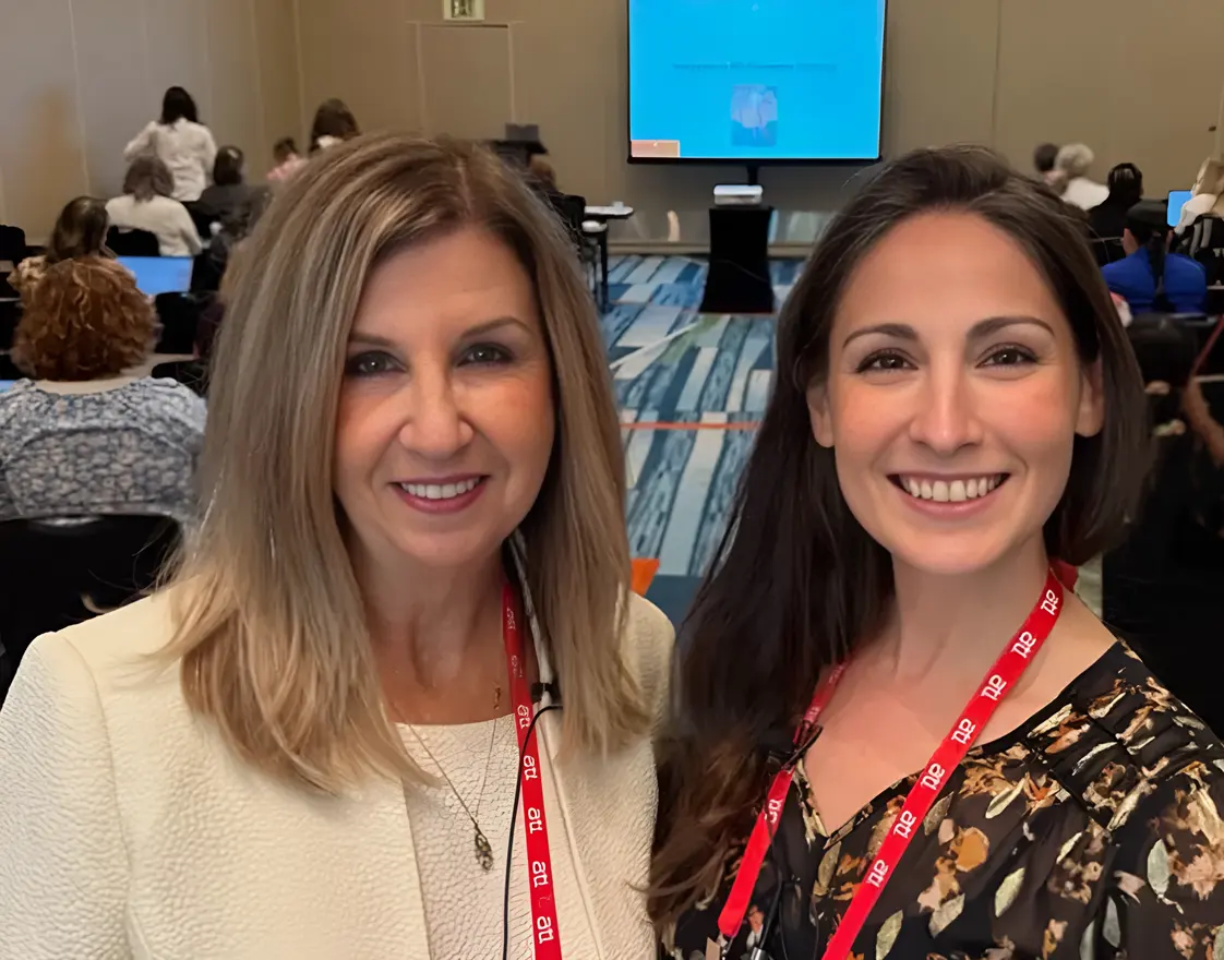 Two ATI Champions at a faculty workshop