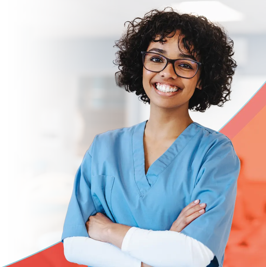 Nurse in scrubs — earn 1 ANCC contact hour