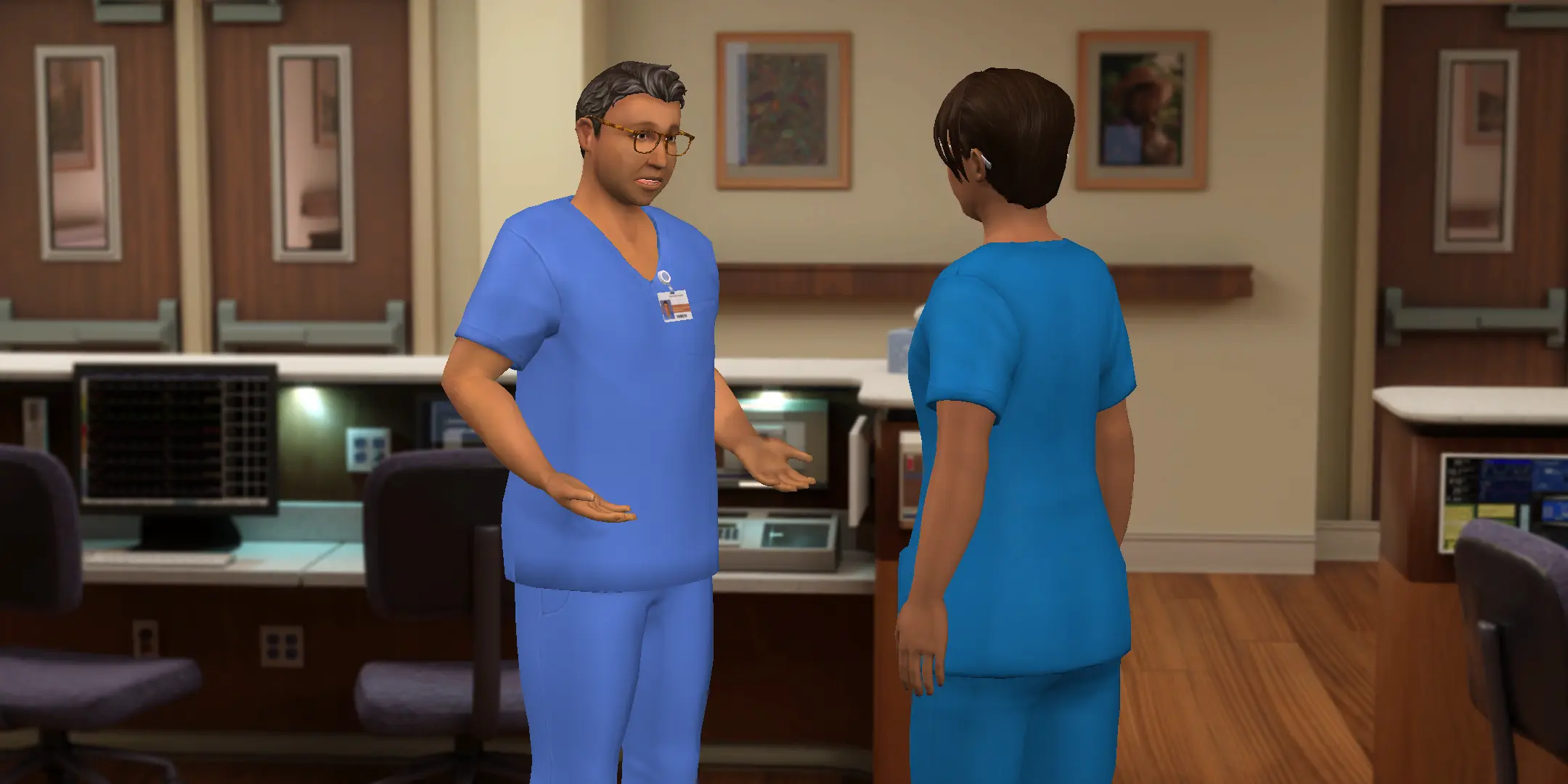 Nurse leader coaching a colleague