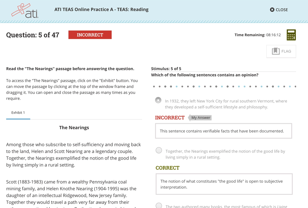 TEAS Reading Practice Test
